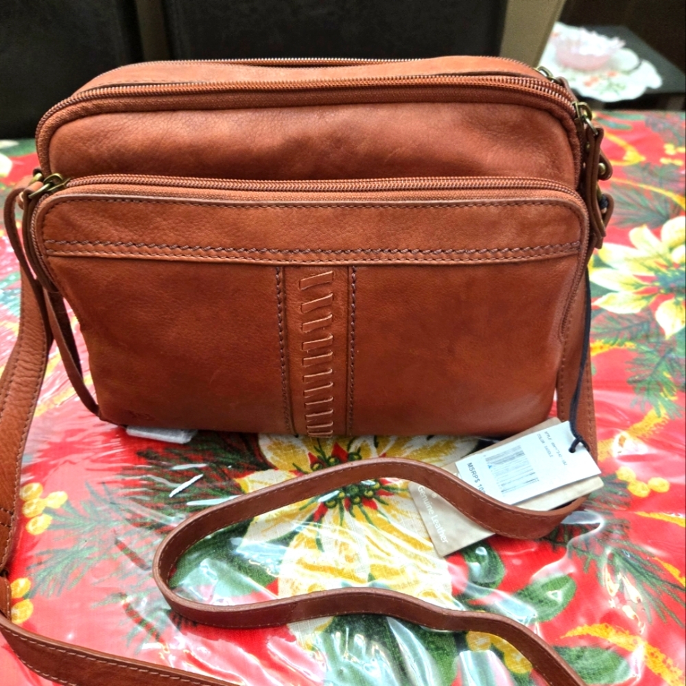 SALE Born genuine leather crossbody saddlebag
